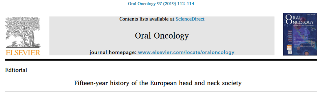 Fifteen year history of the European head and neck society 01