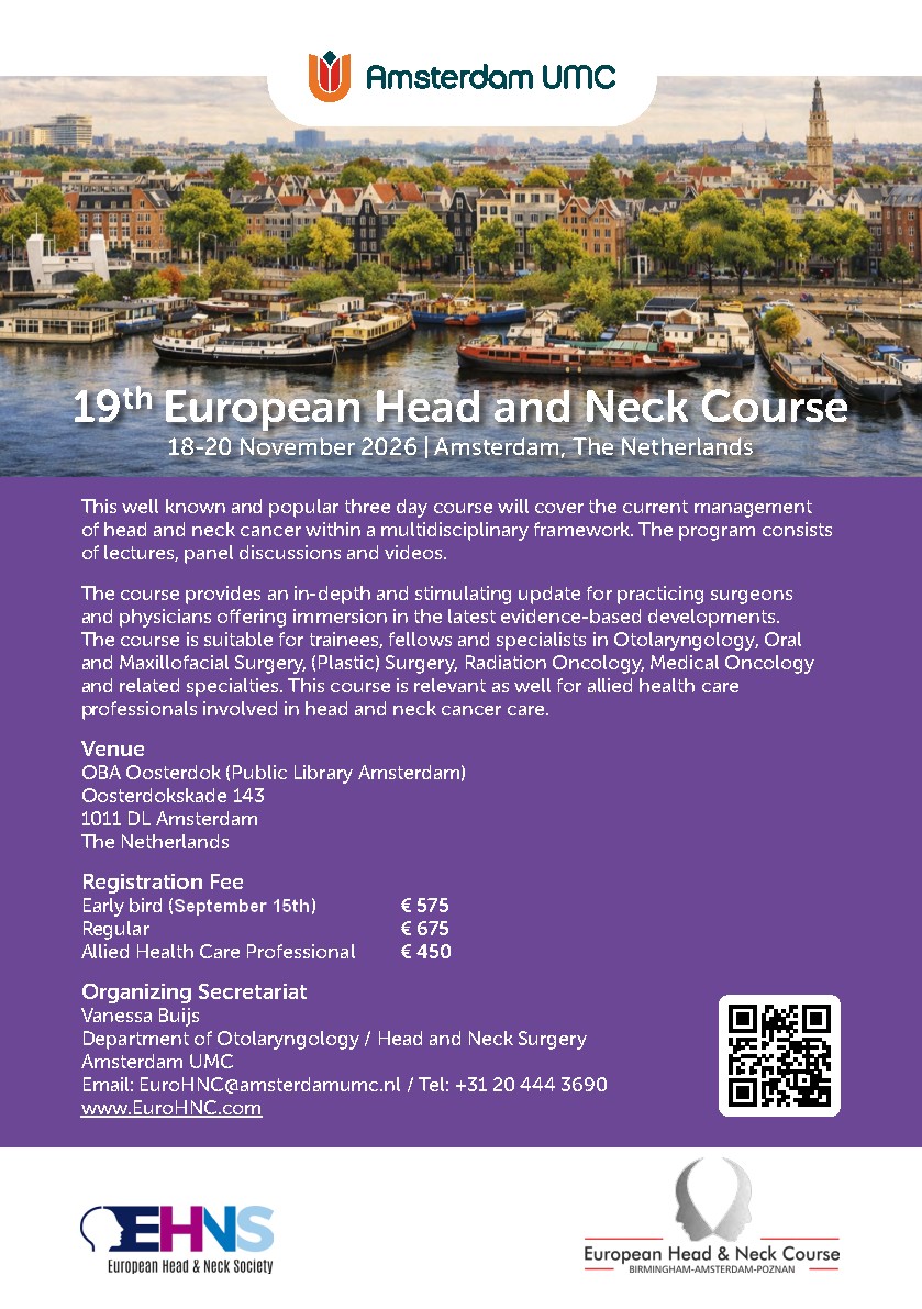Flyer European Head and Neck Course 2026